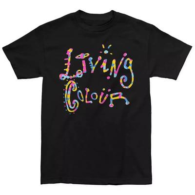 ГОРЯЧАЯ НОВИНКА Футболка группы Living Colour Топы футболки Мужская Женская черная с коротким рукавом Все размеры S-4XL