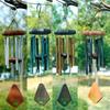 Beech Solid Wood Metal Aluminum Tube Music Wind Chime Hanging Decoration 6 Tube Door Decoration Gift