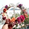 Elegant Floral Headband Floral Boho Bridal Wreaths Girl Hair Accessories Flower Crown  Beach Party