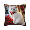 Рождественские коты Очаровательные котята в праздничных наволочках Милая забавная наволочка для дивана, спальни, домашнего декора Удобный чехол для подушки