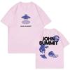 Футболка John Summit Tour Crewneck Streetwear Футболки для женщин и мужчин в стиле хип-хоп унисекс модные свободные повседневные топы Harajuku с коротким рукавом