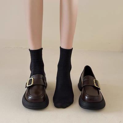 Платформа британский ретро круглый носок весна новая Мэри Джейн туфли из кожи на одной педали Maillard одинарные туфли