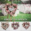 Имитация розы искусственные венки шелковые пионы цветы романтическая гирлянда в форме сердца для украшения свадебной вечеринки