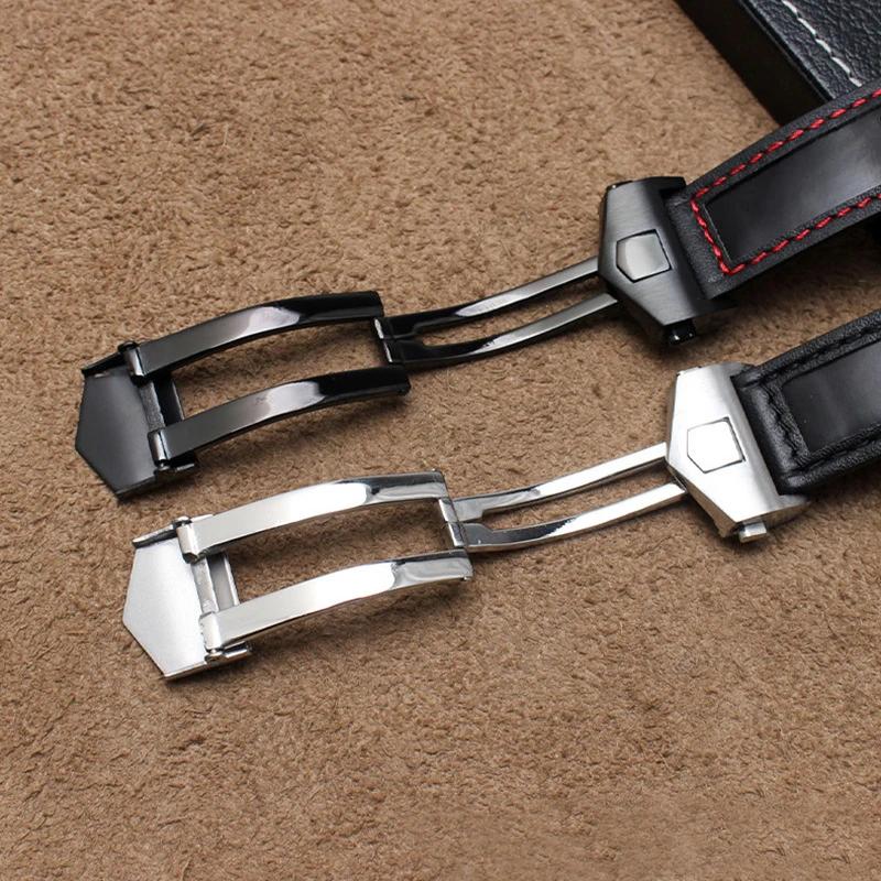 Genuine Leather Watch Band For Tag Heuer Carrera Diving Monaco F1 Series Breathable Watch Straps 22mm Men's Watch Chain