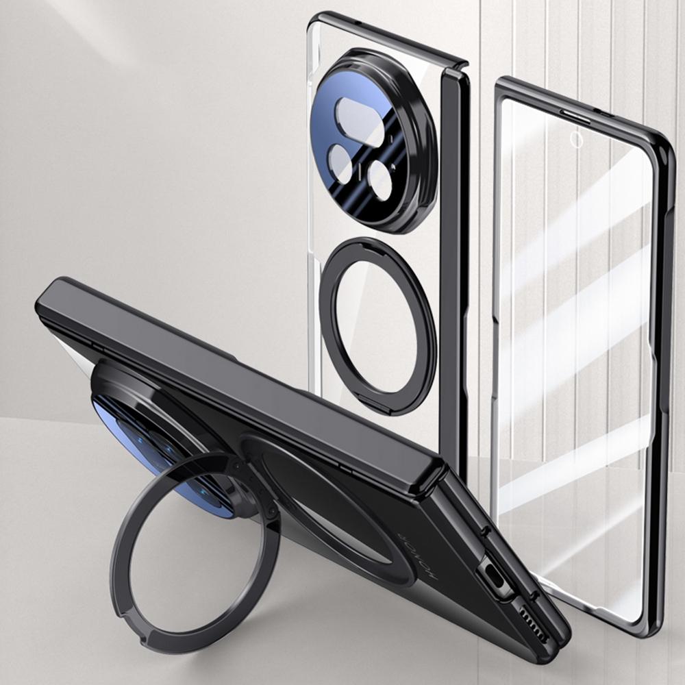 Чехол для Honor Magic V5 5G, совместимый с MagSafe, подставка, гальванизированный ПК чехол для телефона с защитной пленкой для экрана