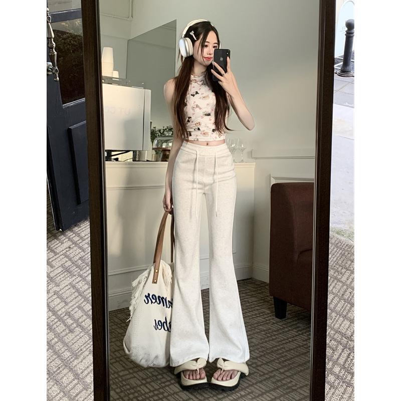 Женские расклешенные штаны для йоги в американском стиле с высокой талией 2024 года