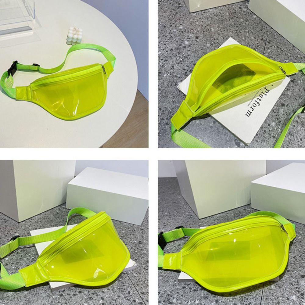 Chinese Style Pvc Chest Bag Waterproof Transparent Pack Elegant Transparent Waist Bag Female/Girls