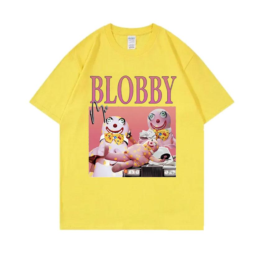 Mr Blobby Funny Meme Tshirt Unisex Women Joke Humor Tshirt Male Fashion Vintage Short Sleeve Unisex Pure Cotton Crewneck T Shirts