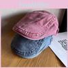 Washed Water Classic Cotton Beret Hat With Sunshade And Breathable Design