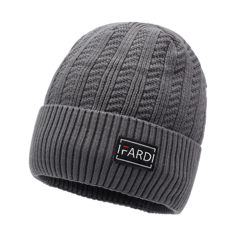 Hat Men'S Warm And Cold Wool Knitted Hat Season Versatile Outdoor Cycling Hat Wool Hat Cold Hat