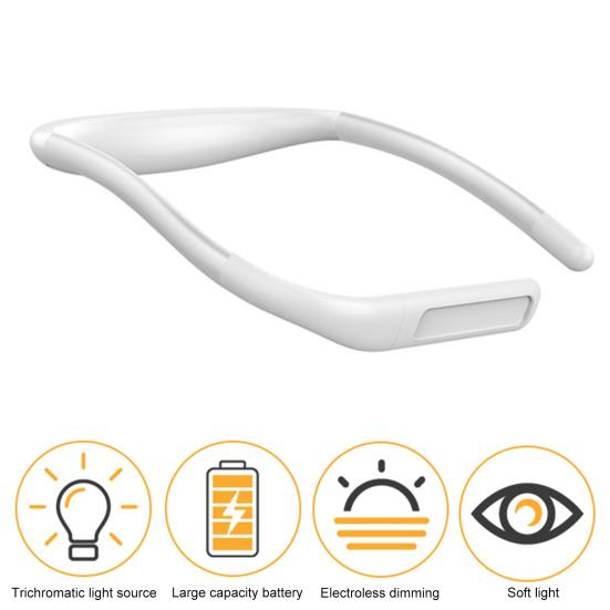 Нашейный светильник с громкой связью, регулируемая подсветка, вращающаяся головка лампы, полезный для ухода за глазами, светодиодный шейный светильник с громкой связью, офисные принадлежности
