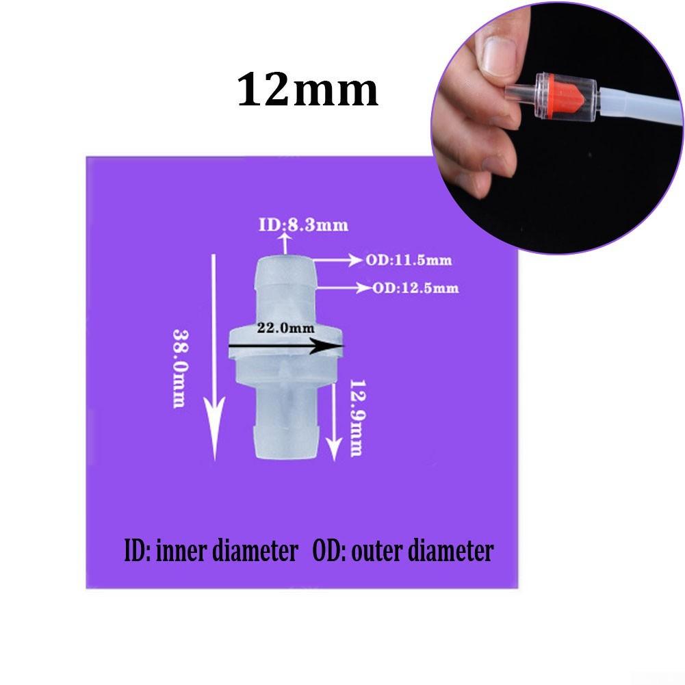 Пластиковый односторонний обратный клапан 3-12 мм для масла, газа, воды Белый клапан