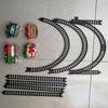 Christmas Train Electric Toys Christmas Tree Decoration Train Track Frame Railway Car With Sound&Light Rail Car Christmas Gifts