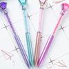 6Pcs Diamond Ballpoint Pen Big Diamond Pen for Women Girl Rhinestones Crystal Ballpoint Pen for Office Decoration