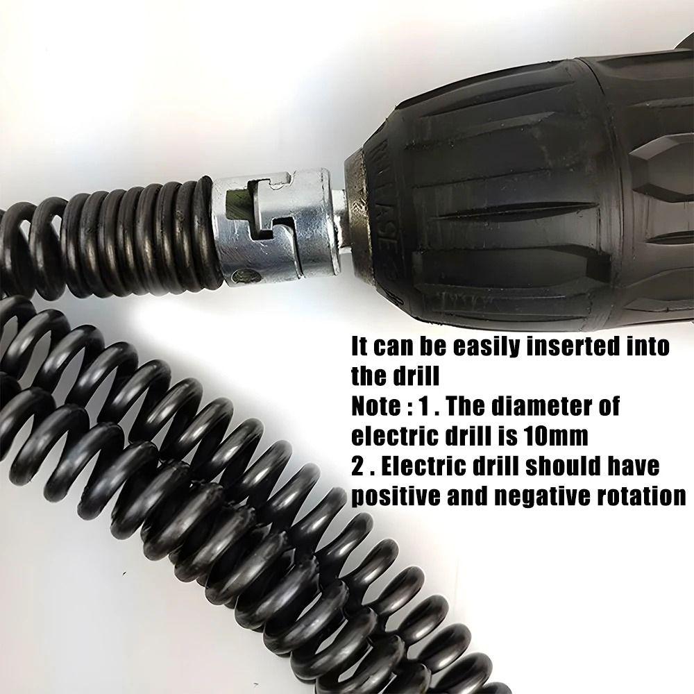1Pcs Electric Drill Drain Cleaner Spring Sinks Basin Pipeline Sewer Unblocker Pipe Dredging Tool