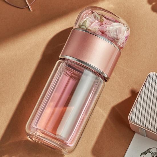 Стеклянный чайник для заваривания чая с двойной изоляцией, герметичная переносная дорожная чашка для чая с фильтром, разделение воды для чая, подарок любителям чая