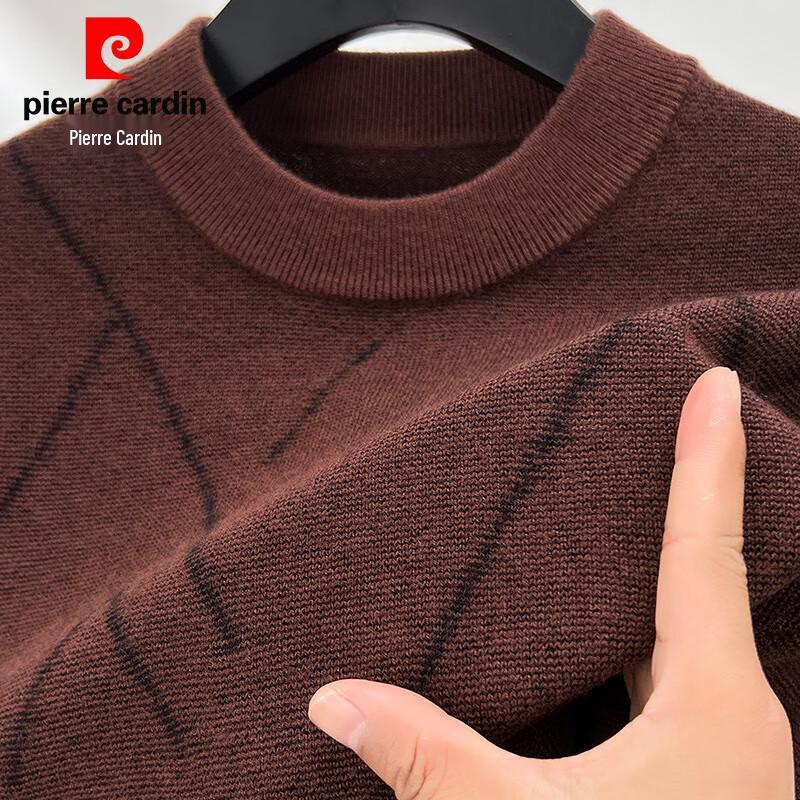 Pierre Cardin Men's 100% Pure Wool Mock Neck Sweater