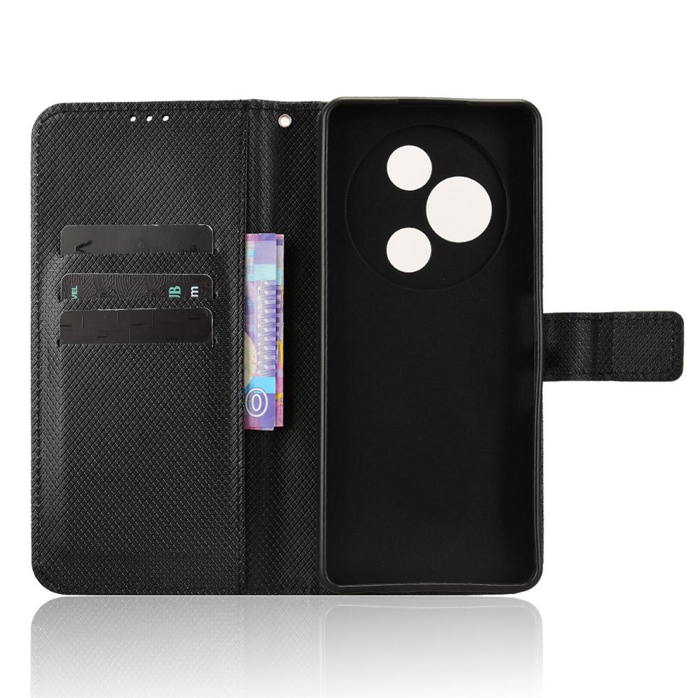 For TCL 60 NxtPaper 4G Leather Wallet Case with Strap Diamond Texture Phone Cover