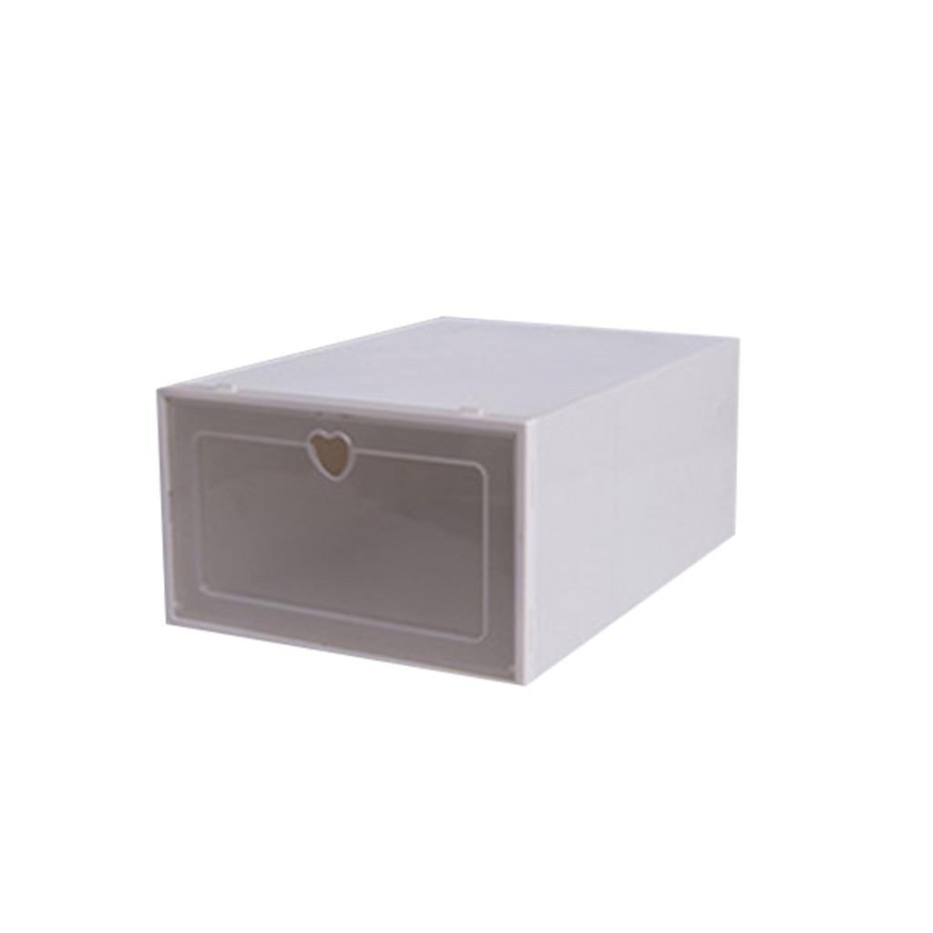 Shoe Storage Bins, Clear Plastic Stackable Shoe Organizer for Closet, Space Saving Foldable Shoe Rack, Shoe Box Sneaker Holder Container