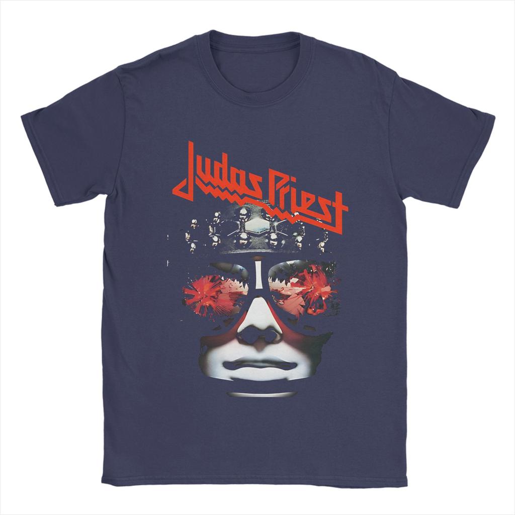 Британский Метал Judas Priest Футболка Пляжная 100% Хлопок Футболки Для Мужчин Хипстер Повседневная Футболка С Коротким Рукавом Винтажная Одежда