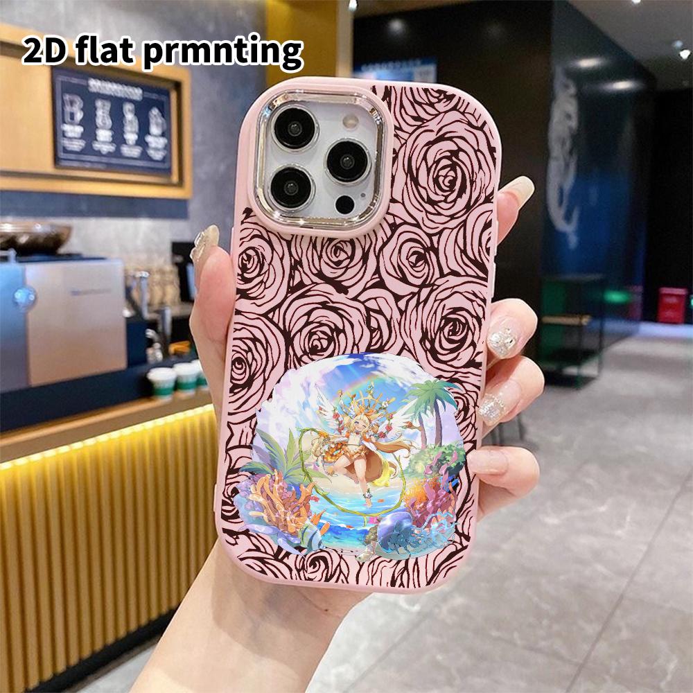 Чехол для телефона: 2D плоский дизайн, подходящий для защитного чехла iPhone 18 17 16 15 14 13 Pro, стиль для пары, летний пляж, рождественские и хэллоуинские подарки