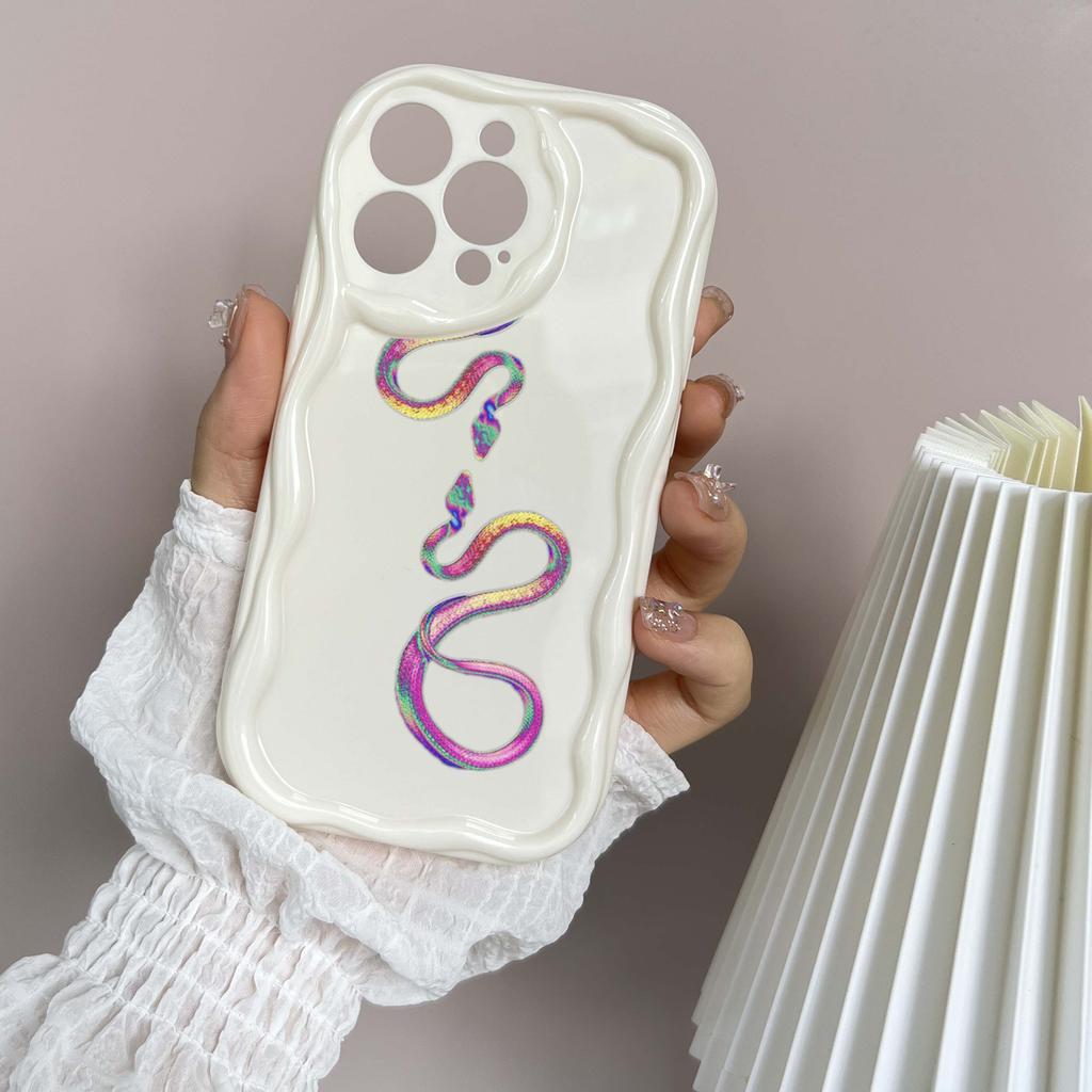 N73 Мягкие волнистые чехлы для телефонов со змеиным дизайном из черного золота для Samsung A54 A34 A13 A14 S23 S24 Ultra Xiaomi Redmi Note13 Realme Infinix, защитный бампер