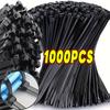 50/100/500/1000 шт. Пластиковые Нейлоновые Стяжки Кабельные Самоблокирующиеся Zip-Стяжки Регулируемые Ремешки для Проводов Петля для Крепления Проводов для Дома Офиса Управления Кабелями