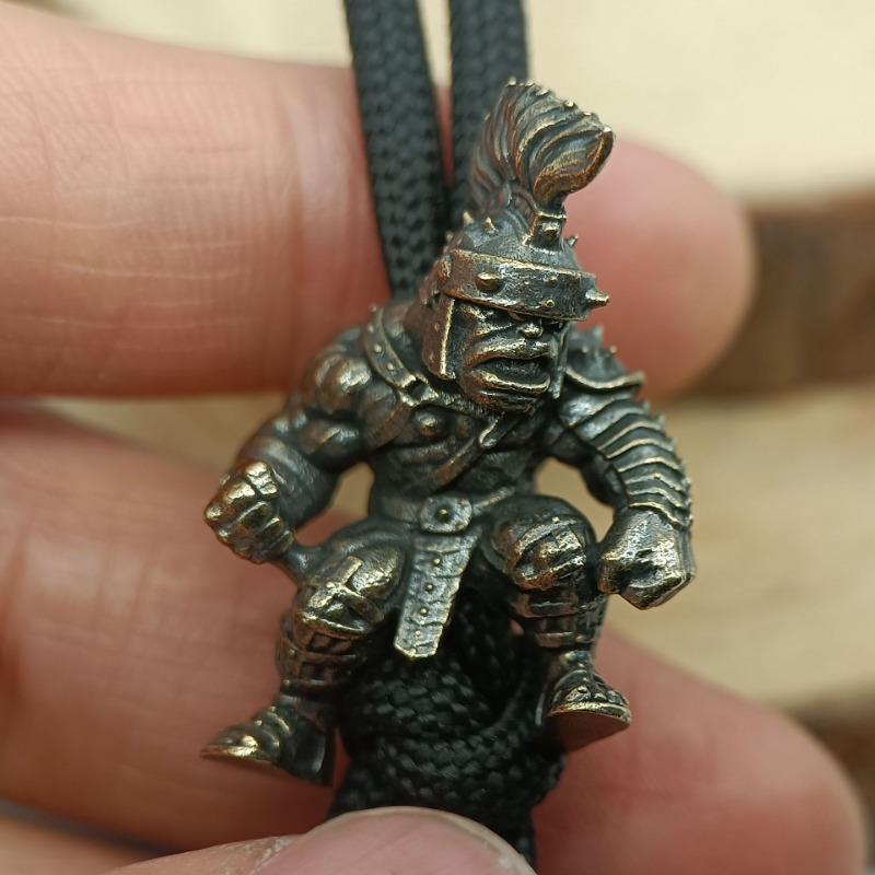 Soldier Brass Knife Beads DIY Woven Bracelets Lanyard Keychain Pendants Accessories Outdoor Tool Hangings Charms