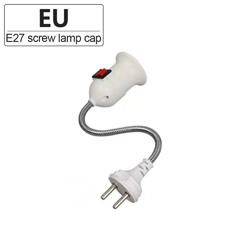Патрон для лампы E27 Держатель для светодиодной головной лампы Свет Регулируемый Гибкий Изгибаемый С выключателем EU US UK Вилка Энергосберегающая Светодиодная Настольная Лампа Основание