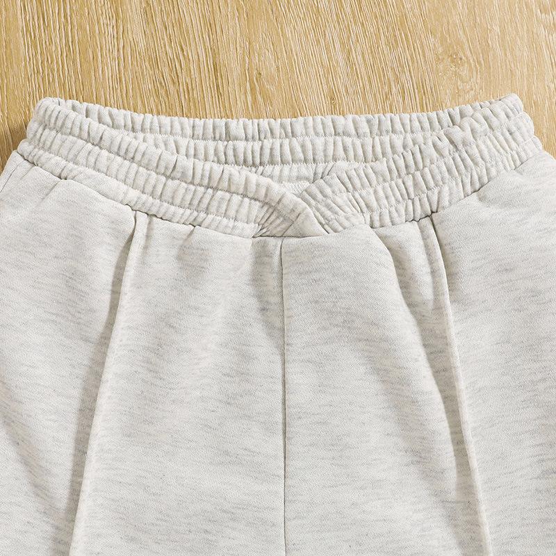 Новый комплект одежды для девочек на весну: Короткий топ без рукавов + однотонные повседневные брюки, комплект из 2 предметов