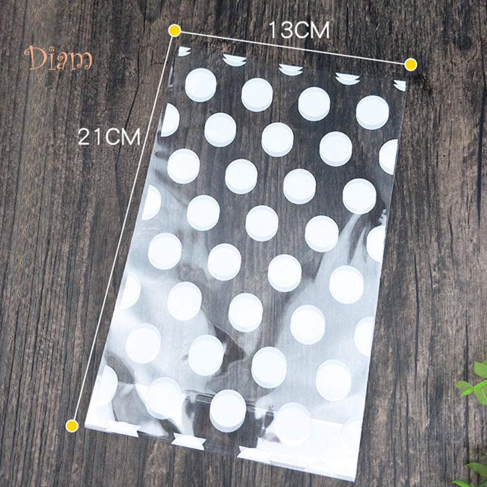 NO.HS 100Pcs Disposable Plastic Cookies Candy Party Favors Snacks Baking Package Bag