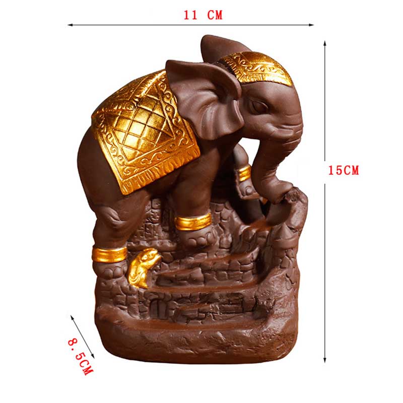 Декоративная ароматерапевтическая печь в виде фиолетового песчаного слона, тайский божественный слон, дымовая обратная печь для благовоний, ремесла, украшение для дома