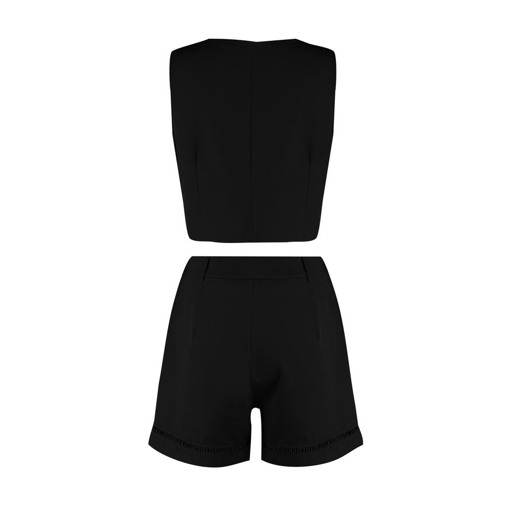 Women's Summer Fashion Casual Button Vest Shorts Suit Women's Clothing