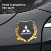 Car Metal Wheat Badge Sticker Window Shield Decals For Mitsubishi Outlander Lancer ASX Eclipse L200 Pajero Delica Mirage Attrage