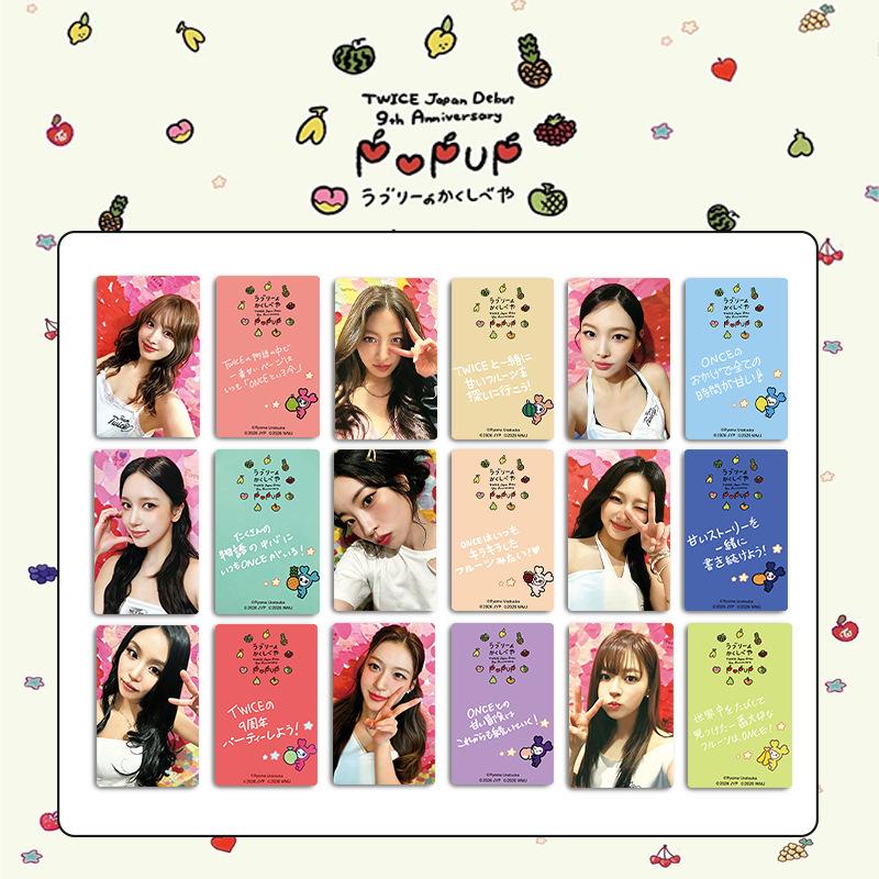Twice Япония Дебют 9-я годовщина POPUP Набор Фотокарточек Kpop Идол Коллекционные Lomo Карточки Фруктовая Тема Фотокарточка Участника Мерч