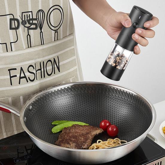 1/2 шт. электрическая мельница для специй, прозрачная видимая светодиодная регулируемая портативная USB перезаряжаемая беспроводная автоматическая соль, перец, приправа, шлифовальный инструмент