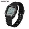 SANDA 6307 Новые мужские цифровые многофункциональные часы с подсветкой, таймером, календарем, для активного отдыха, водонепроницаемые, студенческие, электронные часы Reloj