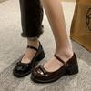 British Style Small Leather Shoes Women's Mary Jane Shoes Round Head Versatile Japanese Jk College Style Skirt Spring New
