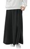 JANJAM Большой размер Длинная Теплая Флис Эластичная Однотонная Размер 5L Женская Юбка, Подкладка, Талия, Цвет, А-силуэт Низ, Черный,