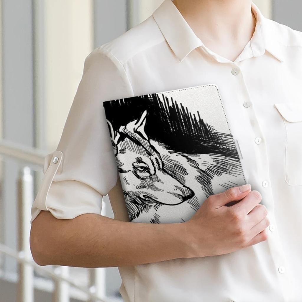 Igcase Fire HD 8 Released In Dedicated Case Notebook Type Cover Direct Pasting Type Animal Wolf 011450 (8th Generation, 2018)