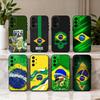 КРУТЫЙ B-Бразилия-N F-Флаг-G ИСКУССТВО Чехол для телефона для Samsung Galaxy A73,A72,A71,A70,A53,A52,A51,Мягкий силиконовый черный чехол