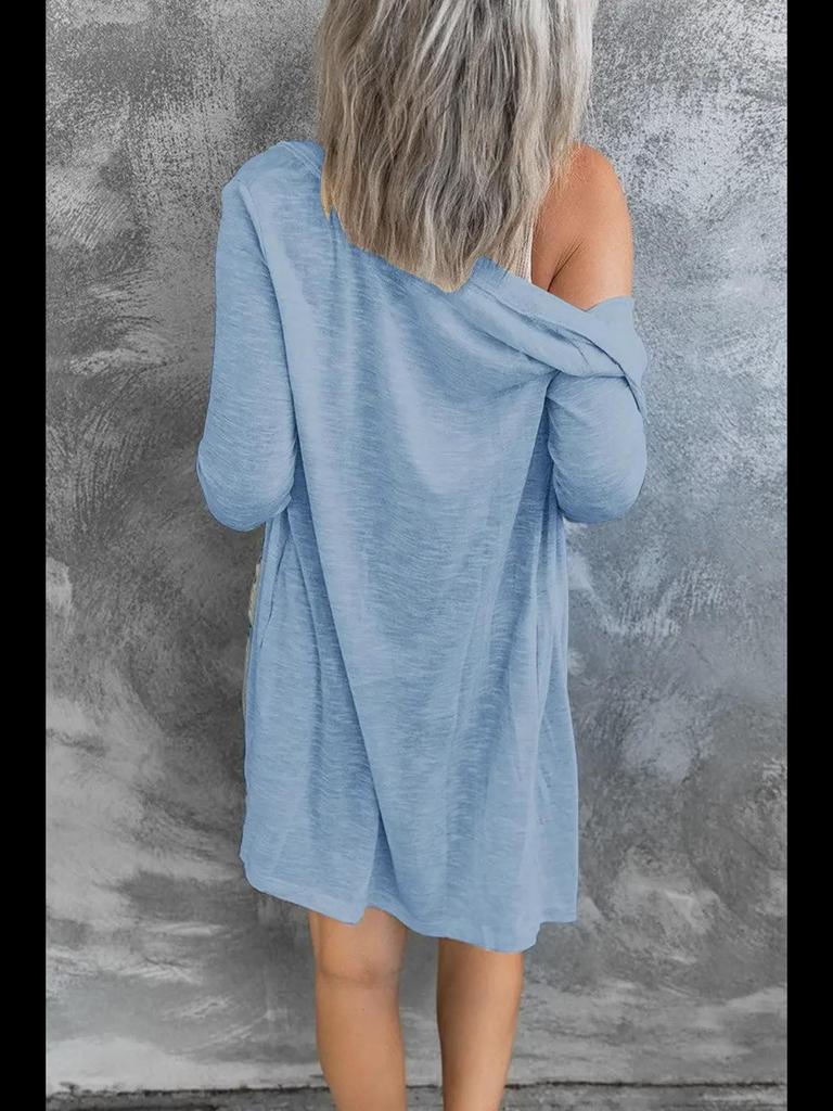 Autumn/Winter 2023 Women's Solid Color Long-Sleeve Button-Down Cardigan