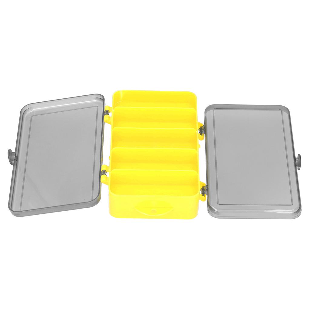 Коробка для рыболовных приманок Реверсивный кейс для приманок Двусторонняя пластиковая коробка-органайзер для хранения наживки Желтый