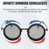Солнцезащитные очки с регулируемым тонированием от 1 до 9 передач для мужчин, круглые поляризованные очки UV400 с линзами из нейтрального фильтра для пляжа, рыбалки, вождения