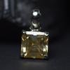 Synthetic Moissanite Pendant Champagne 13.9ct 925 Sterling Silver Gems Gemstone Jewelry Gift