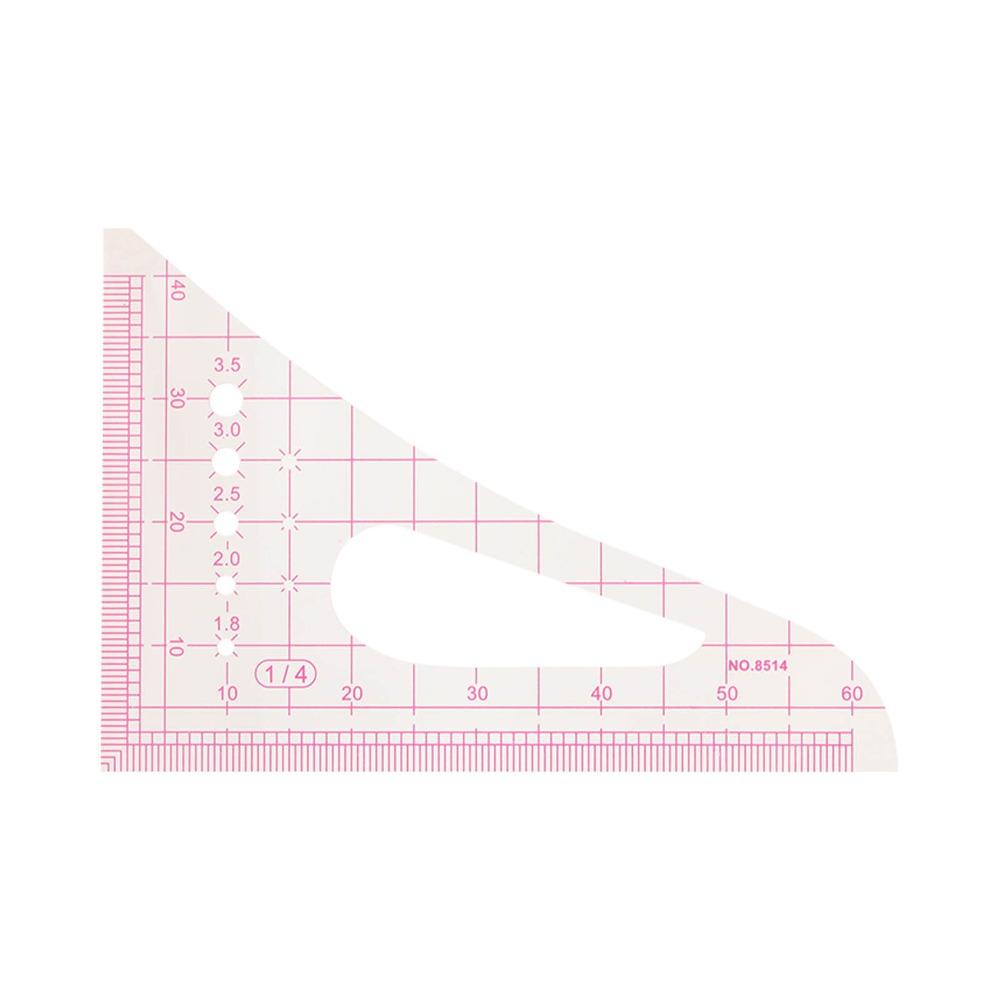 5pcs High Accuracy Triangular Curve Rulers Transparent Sewing Ruler Set For Tailors