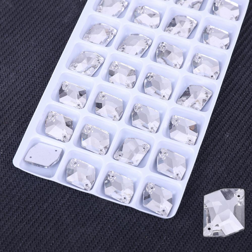 Стеклянная дрель специальной формы, сшитая вручную, с ярким белым АБС-пластиком, с плоским дном, сшитая вручную, сумка для обуви со стразами и сверлом