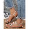 Размер 36-43 Новые плоские сандалии Butterfly Rhinestone с мягкой подошвой и пляжные сандалии на каблуке