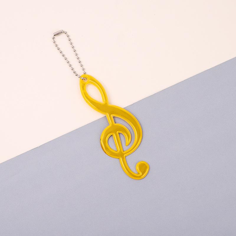 2Pcs Color Music Safety Reflector Reflective Keychains Car Keyrings Charm Bag Accessories for Jacket BackPack Strollers Wheelchairs