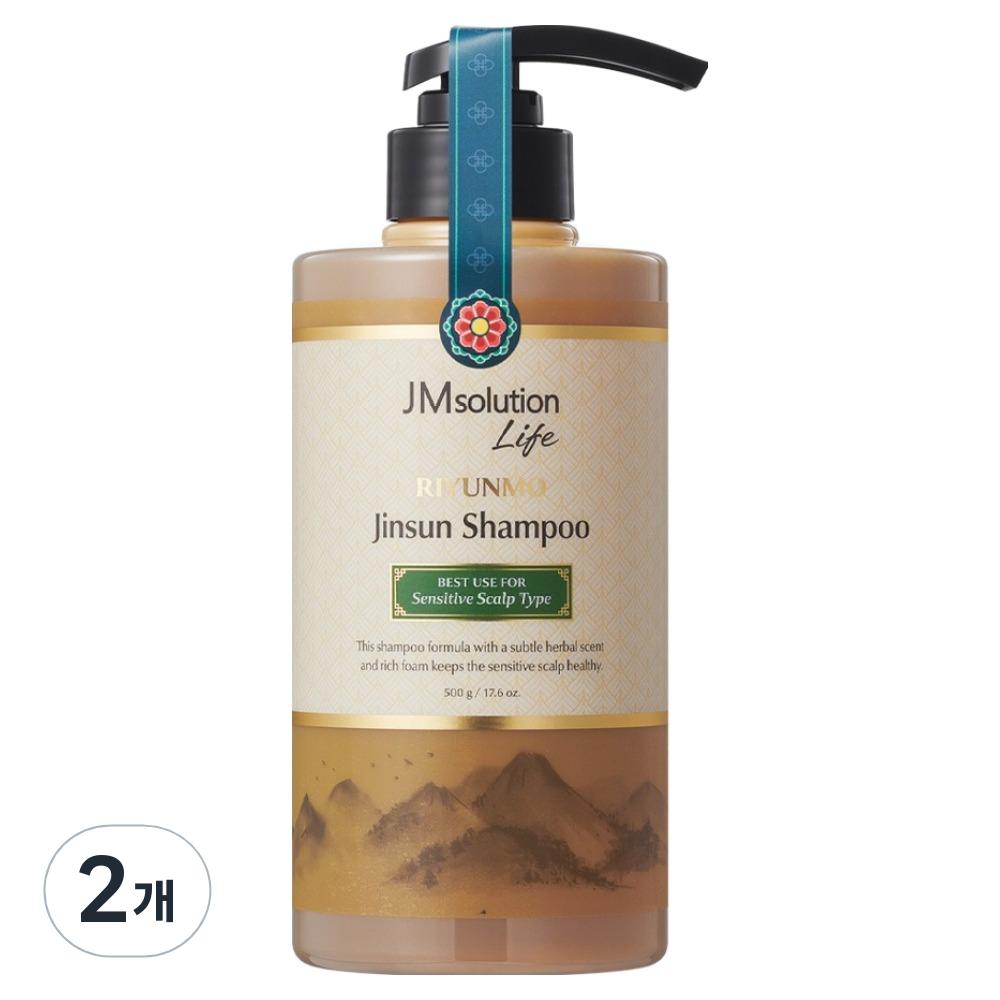 JM Solution Life Riyunmo Jinsun Чувствительный Травяной Шампунь для Волос 2 шт 500 мл
